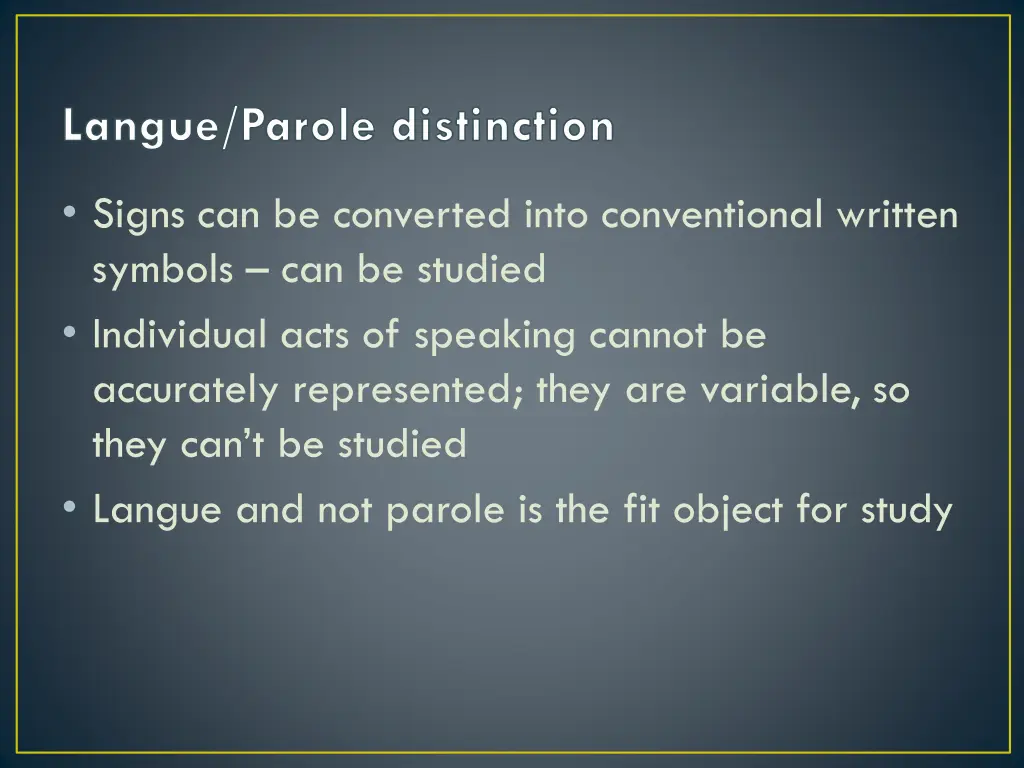 langue parole distinction 8