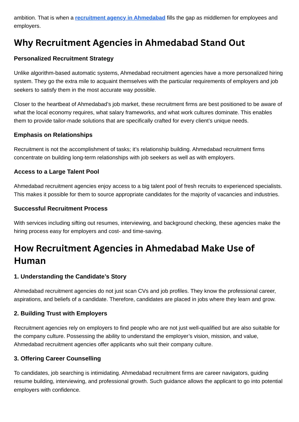 ambition that is when a recruitment agency