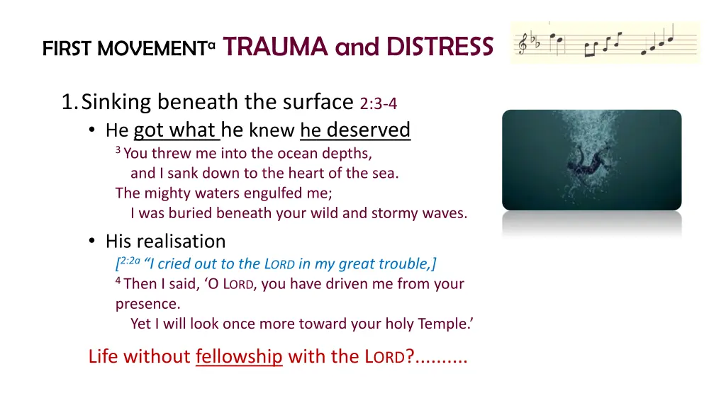 first movement a trauma and distress