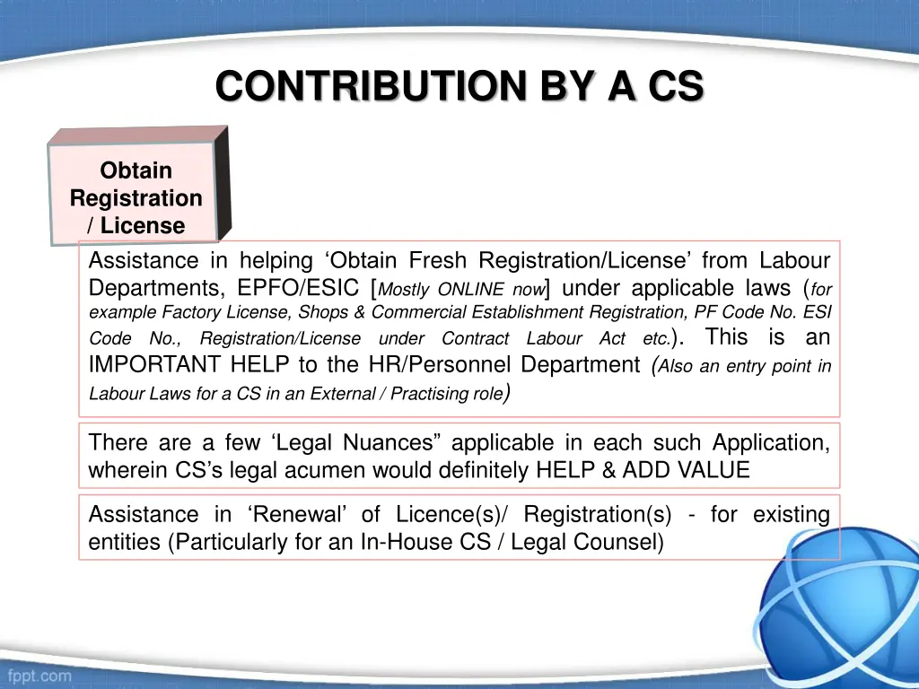 contribution by a cs 5