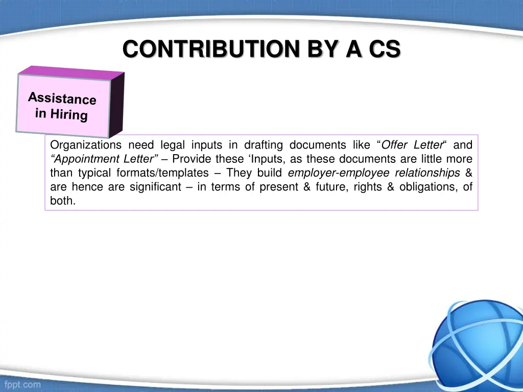 contribution by a cs 9