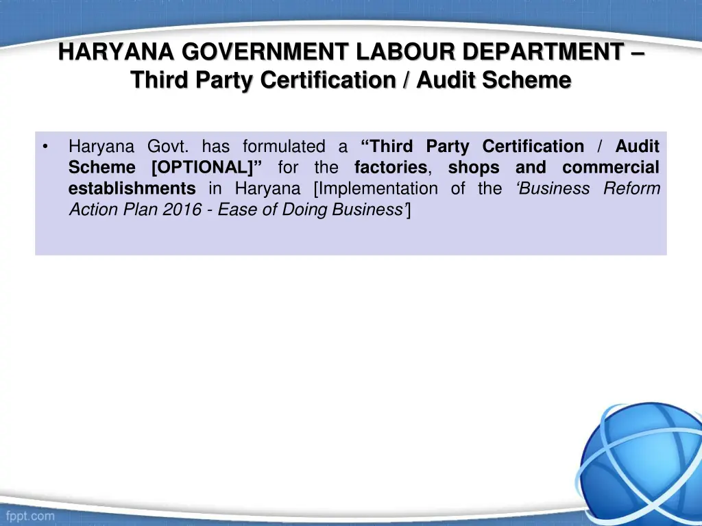 haryana government labour department third party