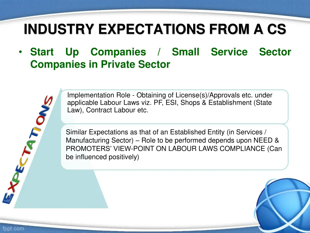 industry expectations from a cs 2