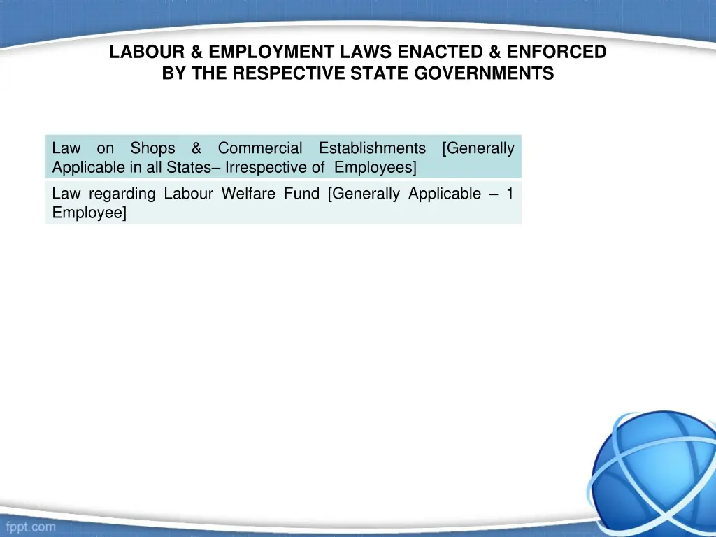 labour employment laws enacted enforced