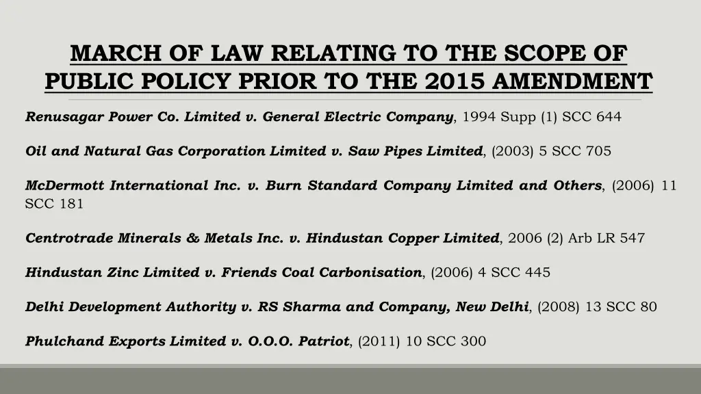 march of law relating to the scope of public