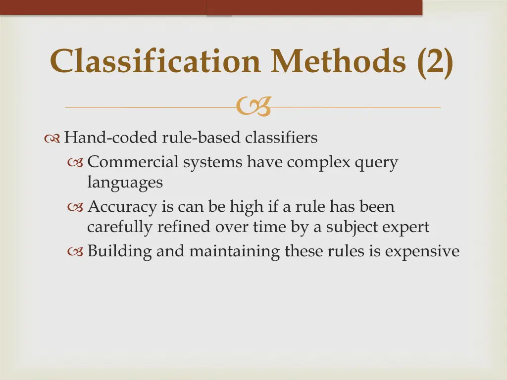 classification methods 2