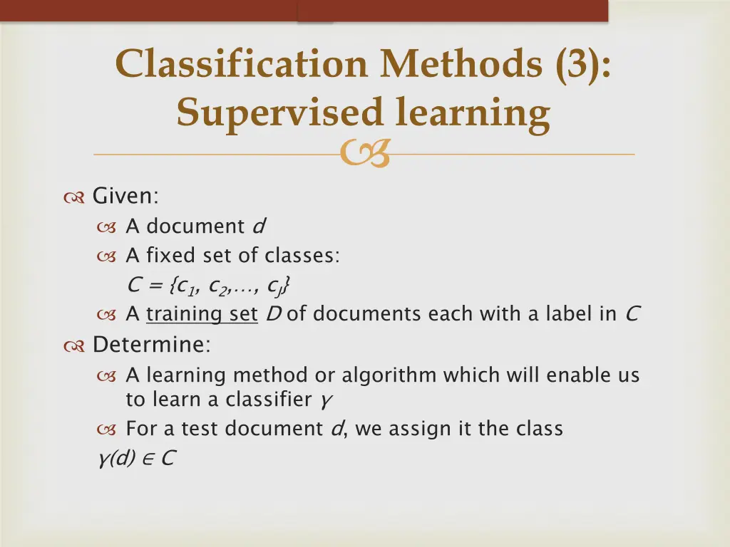 classification methods 3 supervised learning
