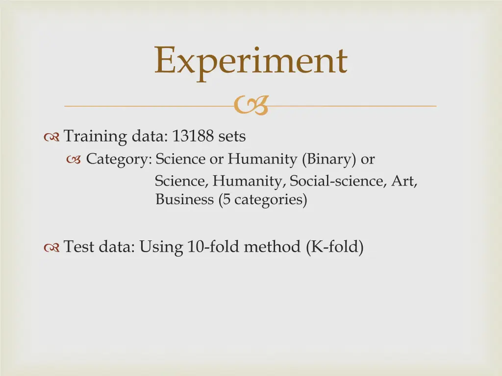 experiment
