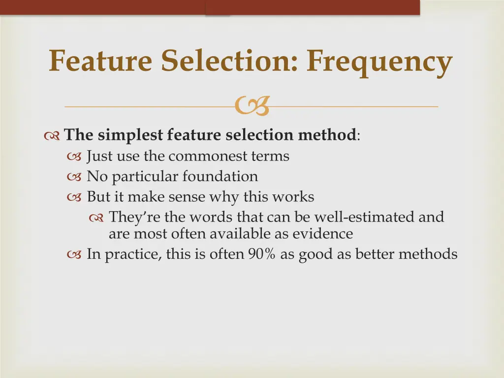 feature selection frequency
