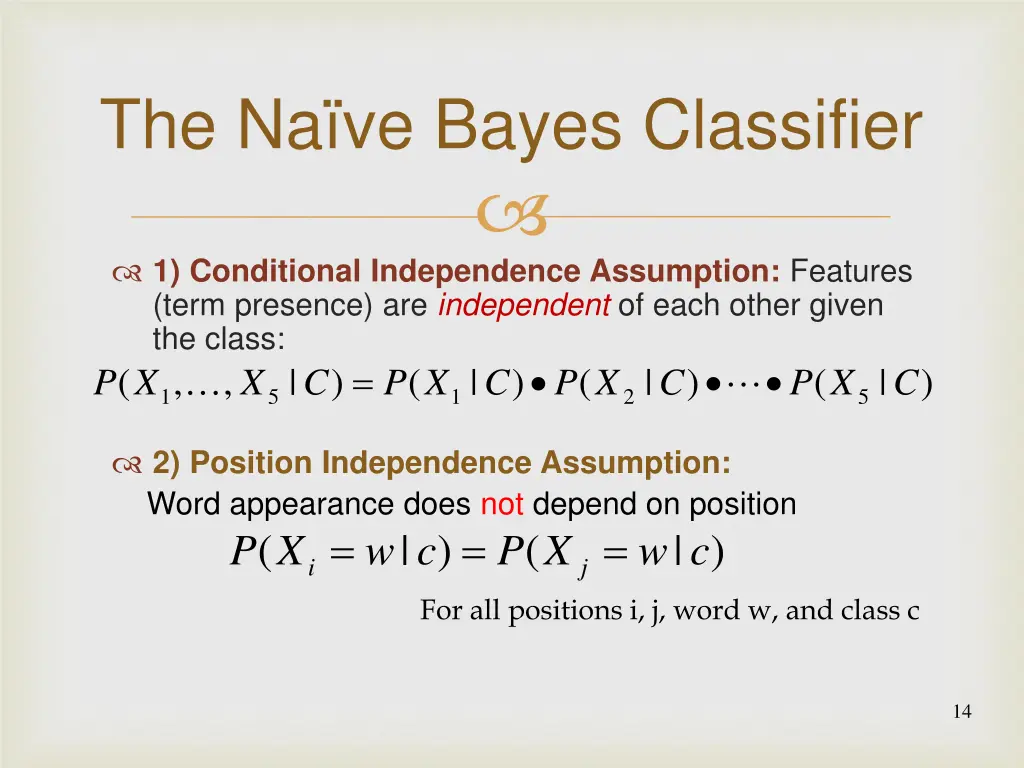 the na ve bayes classifier