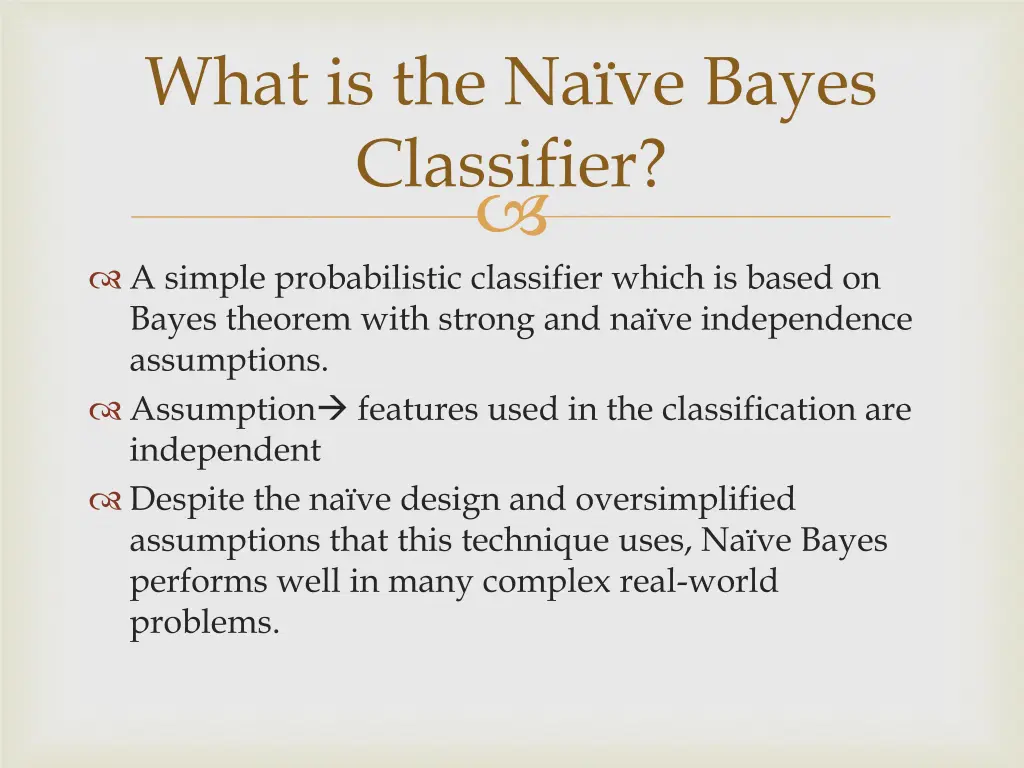 what is the na ve bayes classifier