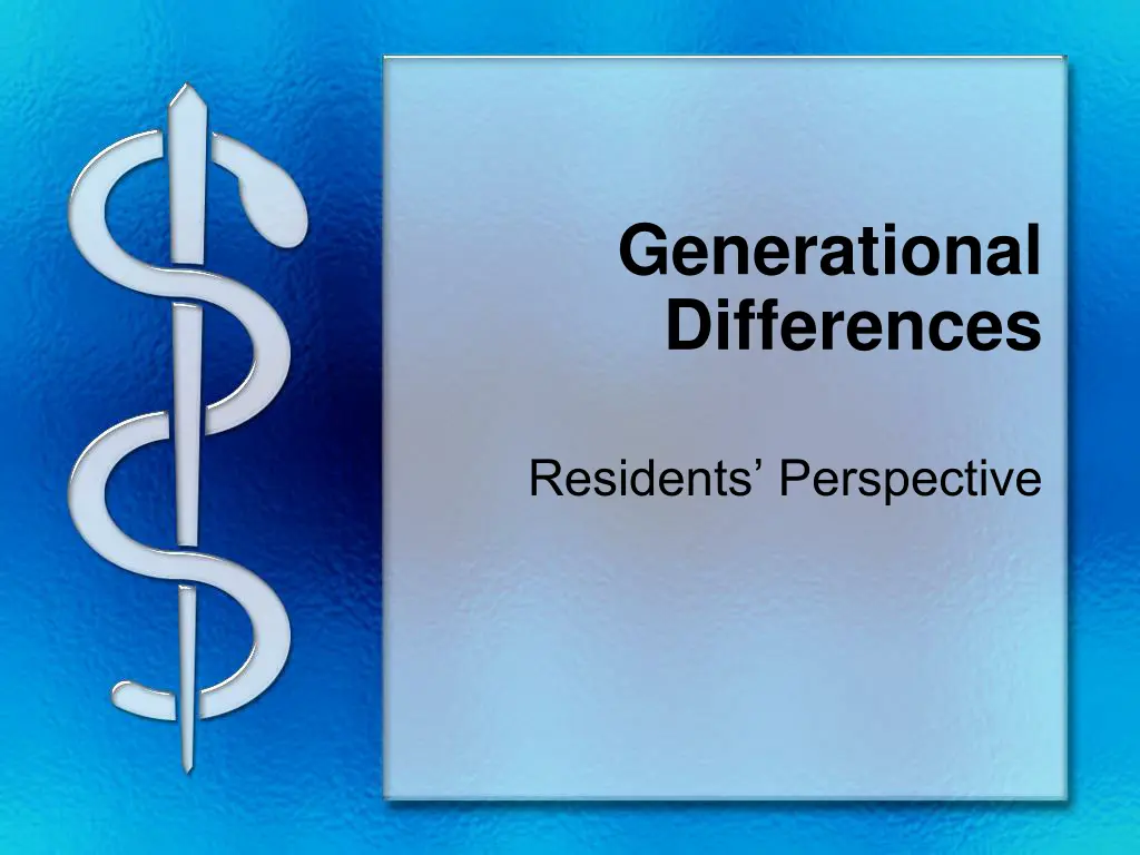 generational differences 1