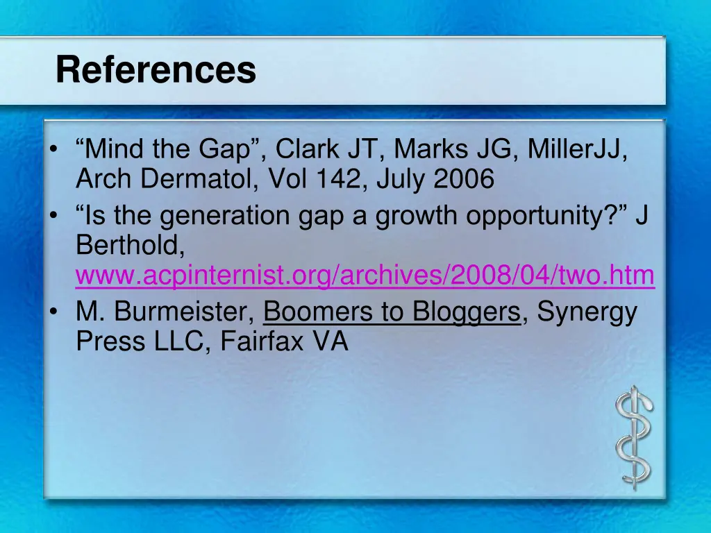 references 1