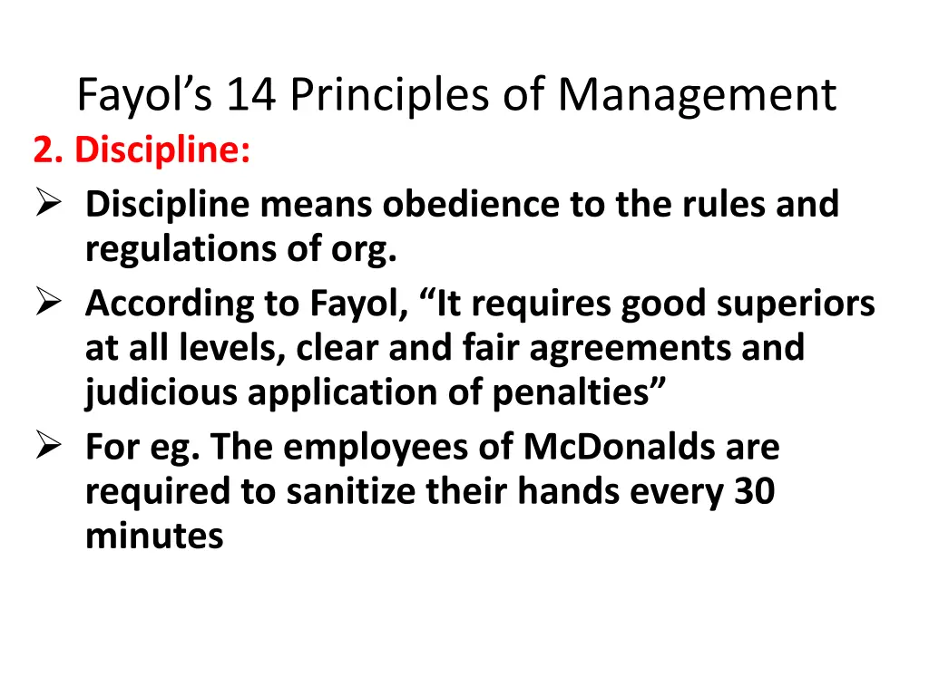 fayol s 14 principles of management 2 discipline