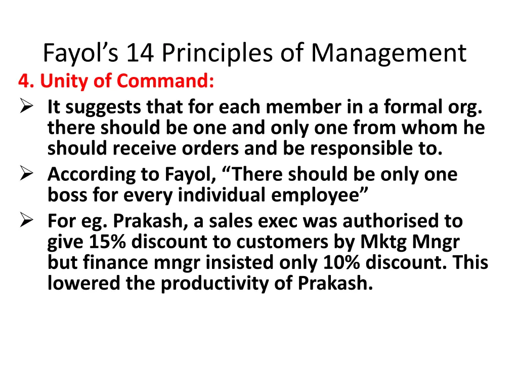 fayol s 14 principles of management 4 unity