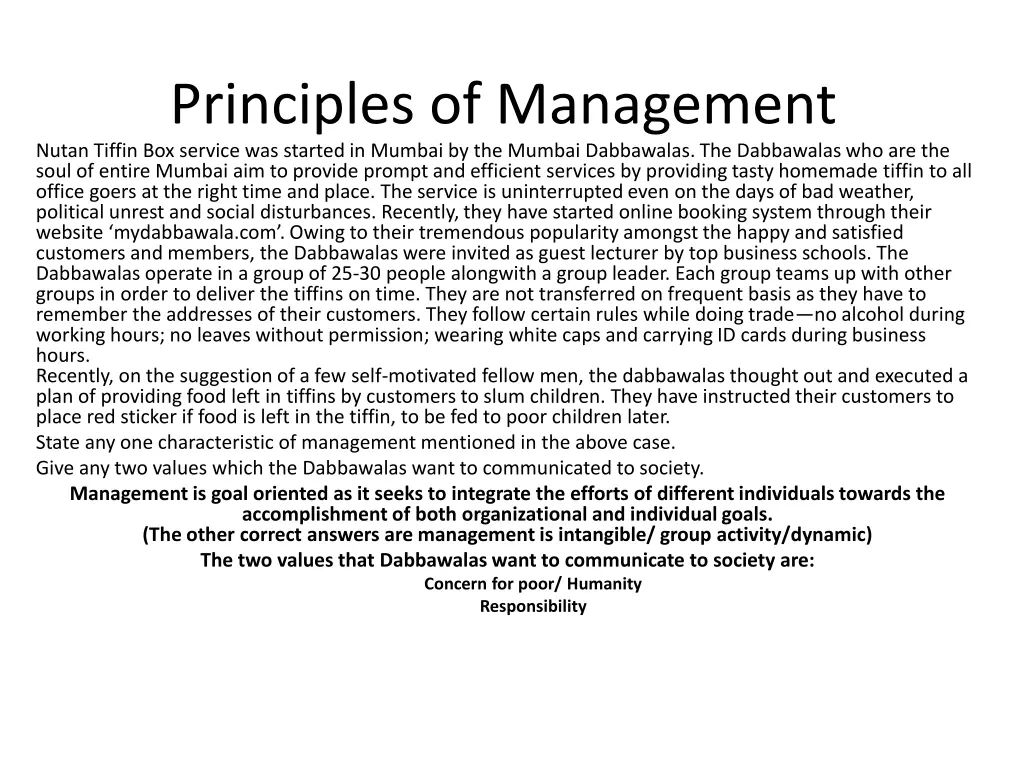 principles of management nutan tiffin box service