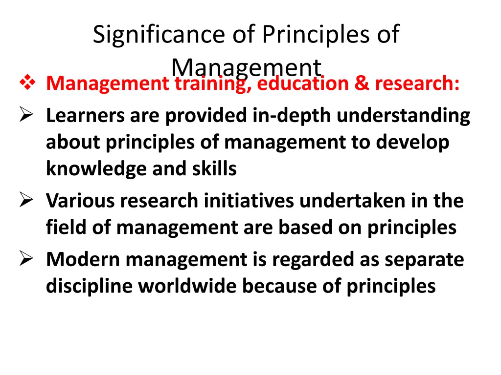 significance of principles of management 3