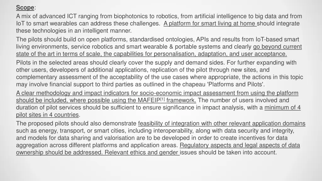 scope a mix of advanced ict ranging from