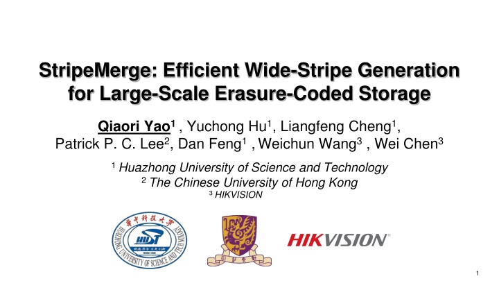 stripemerge efficient wide stripe generation