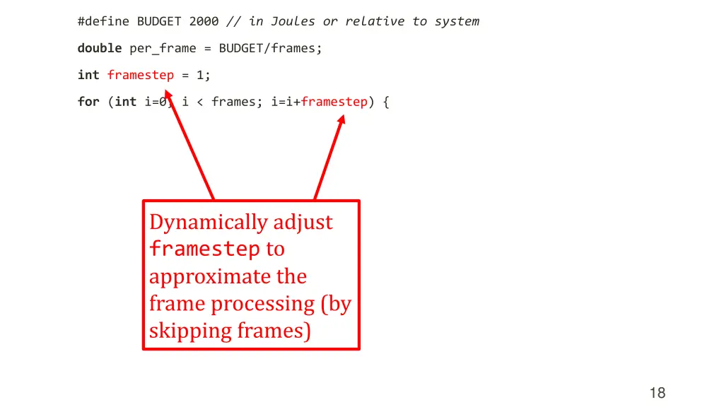 define budget 2000 in joules or relative to system 1