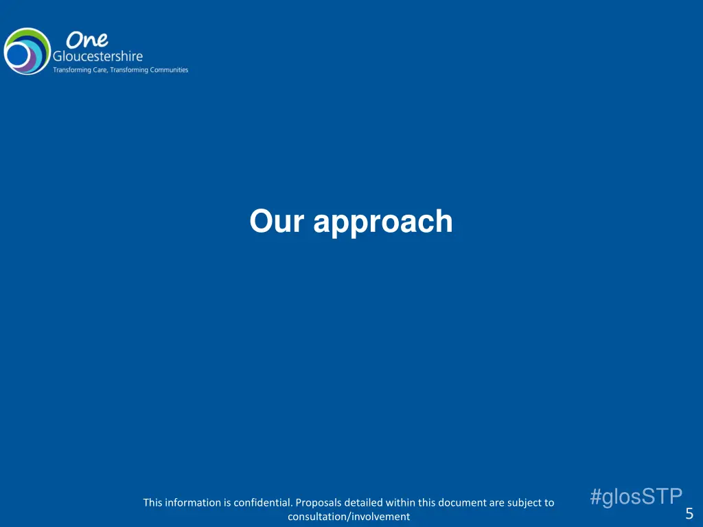 our approach