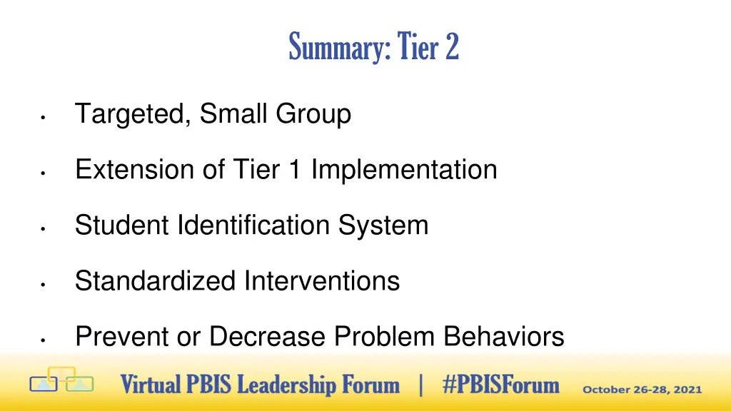 summary tier 2