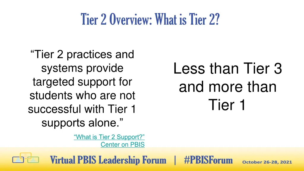 tier 2 overview what is tier 2