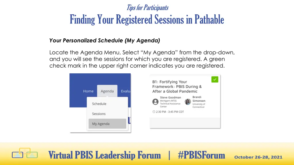 tips for participants