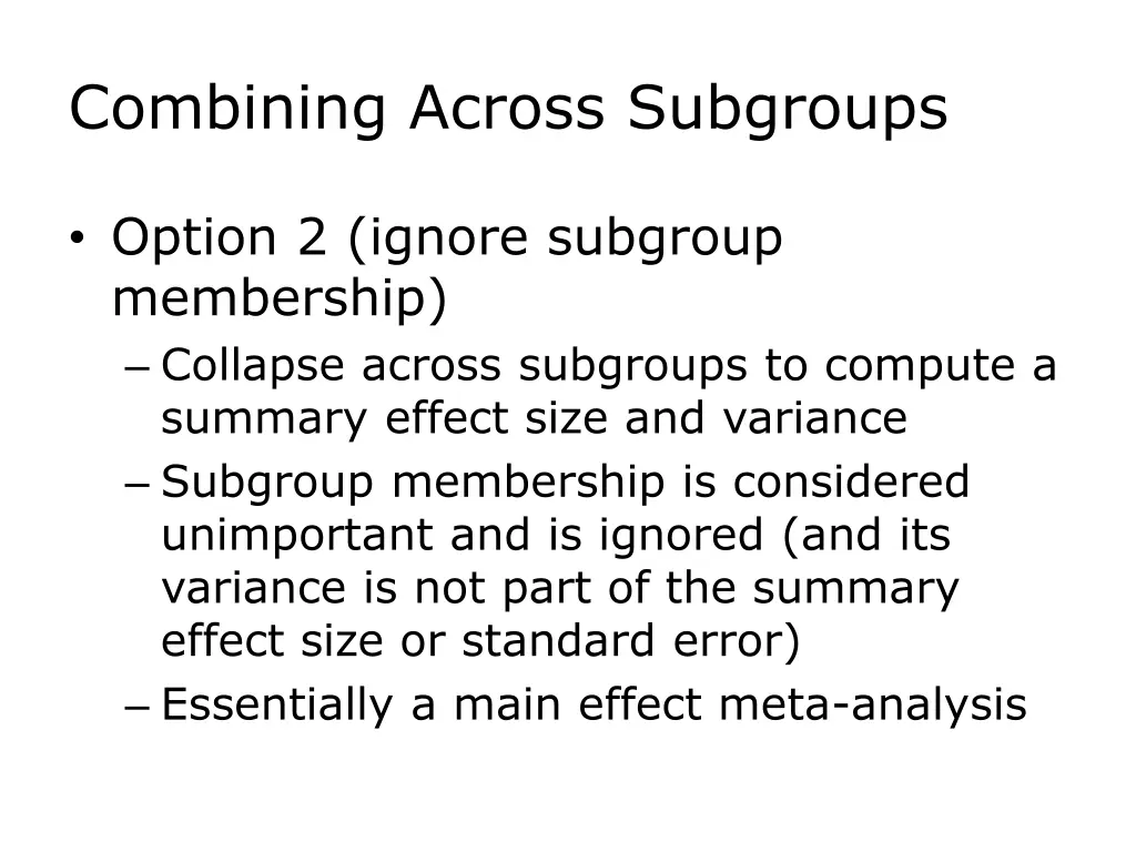 combining across subgroups 1