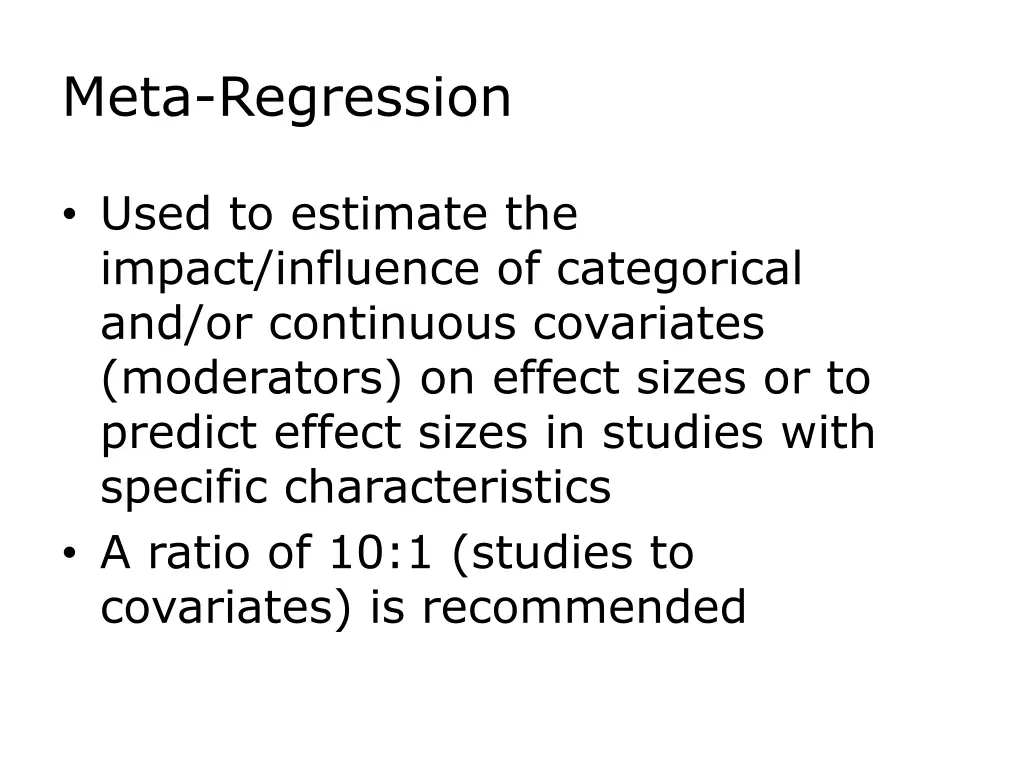 meta regression