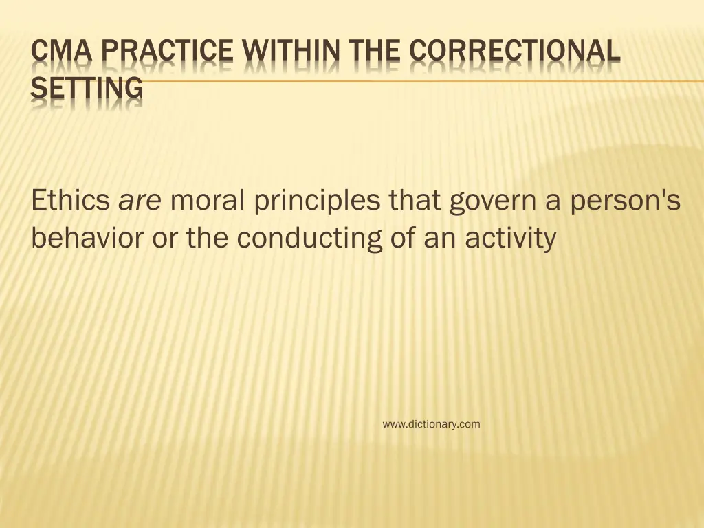 cma practice within the correctional setting 23