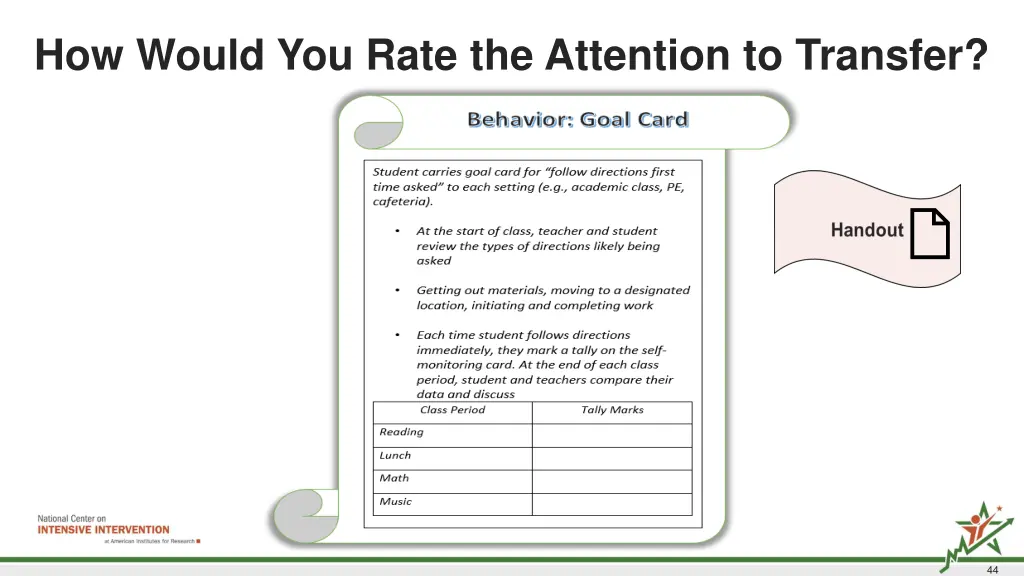 how would you rate the attention to transfer