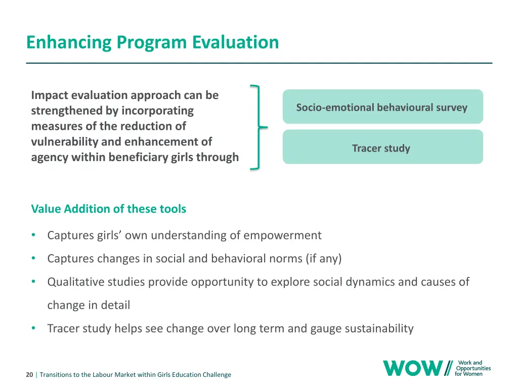 enhancing program evaluation