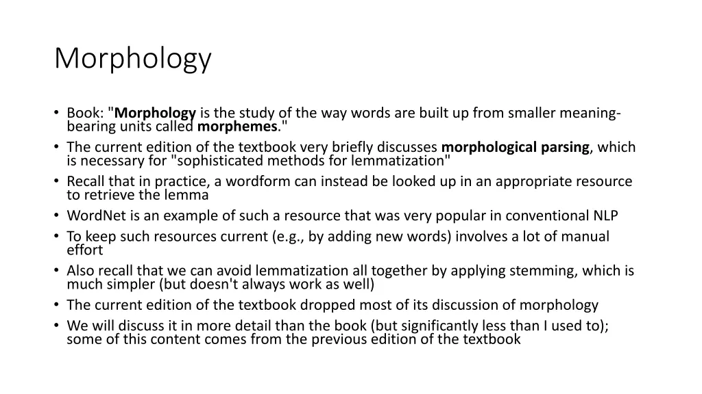 morphology