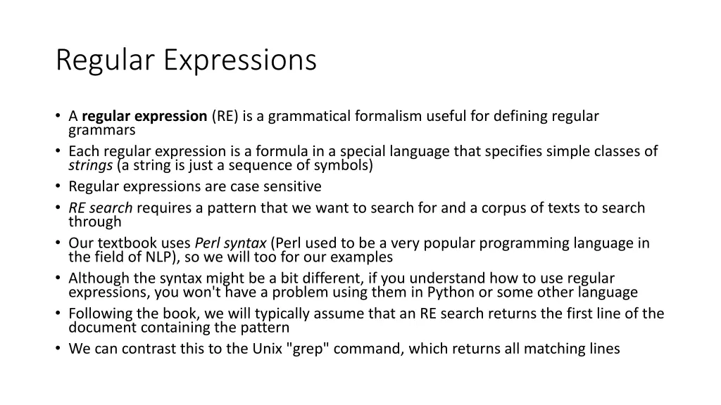 regular expressions