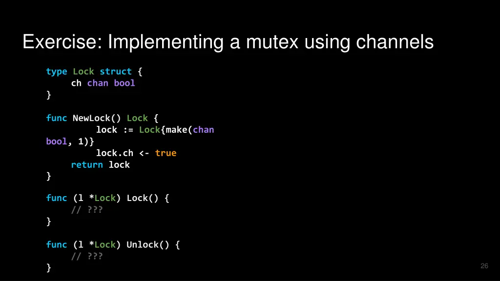 exercise implementing a mutex using channels 2