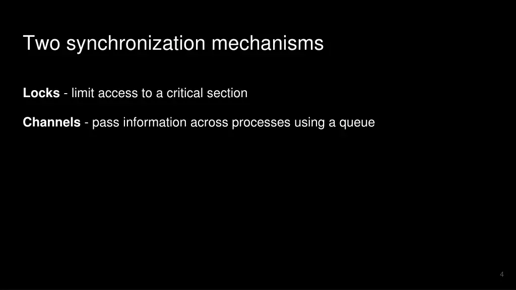 two synchronization mechanisms