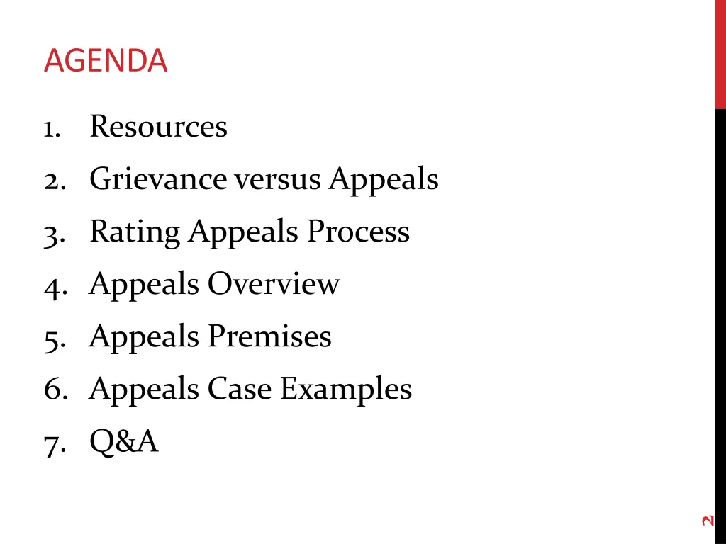 agenda