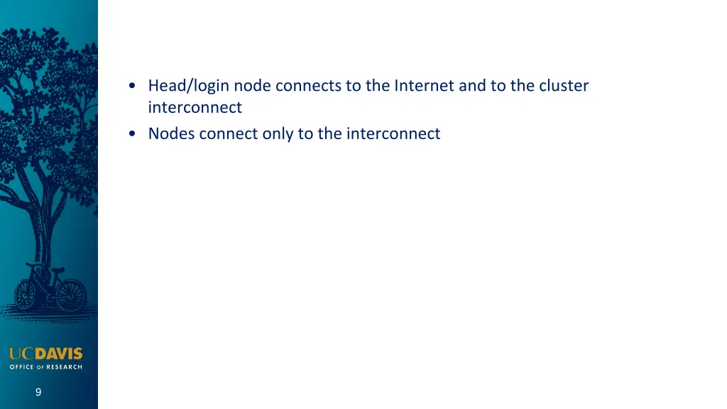 head login node connects to the internet