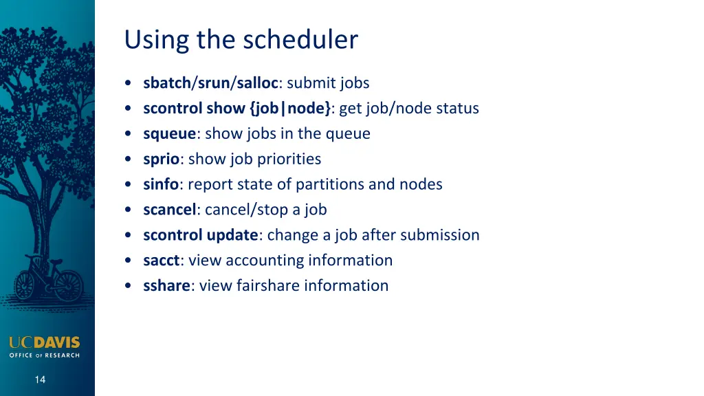 using the scheduler