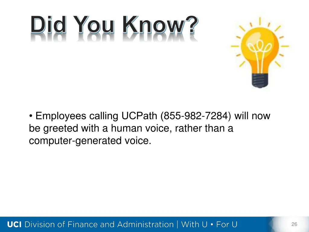 did you know