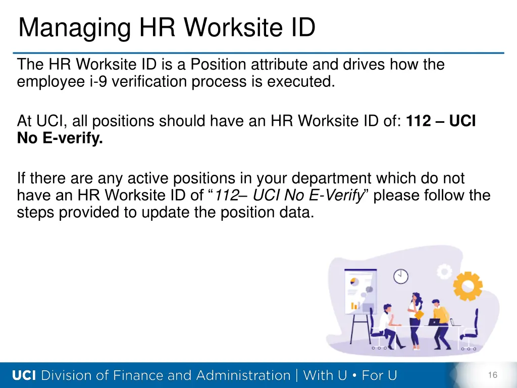 managing hr worksite id