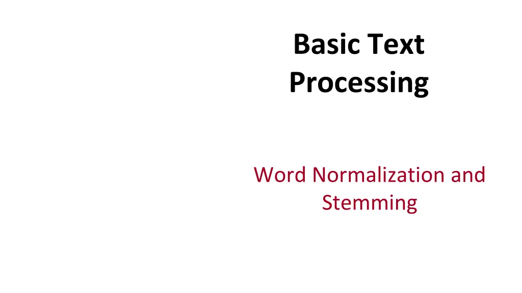 basic text processing 2