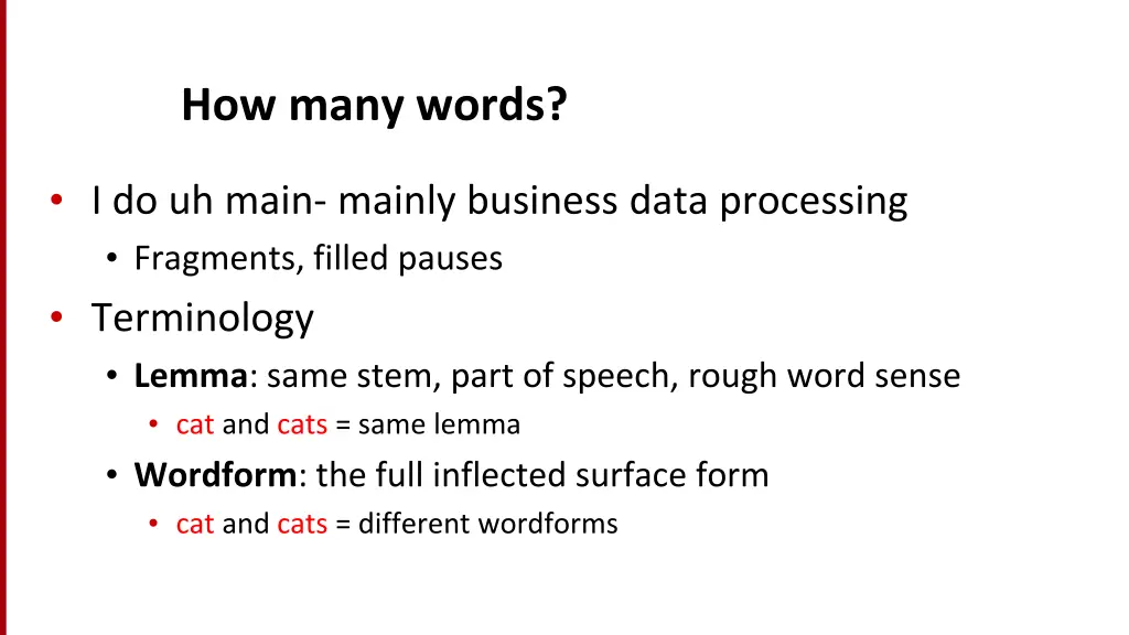 how many words