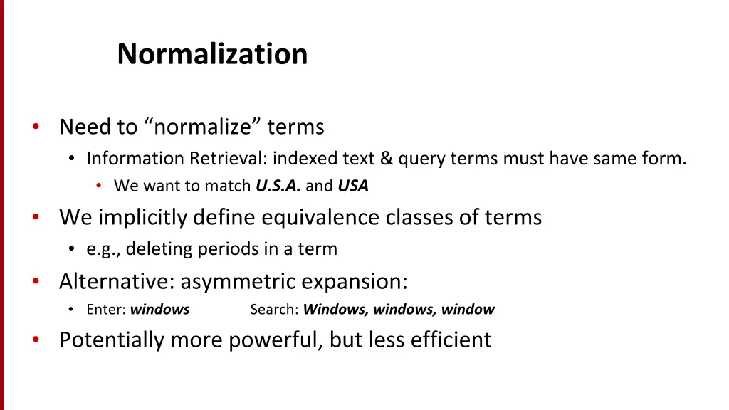 normalization