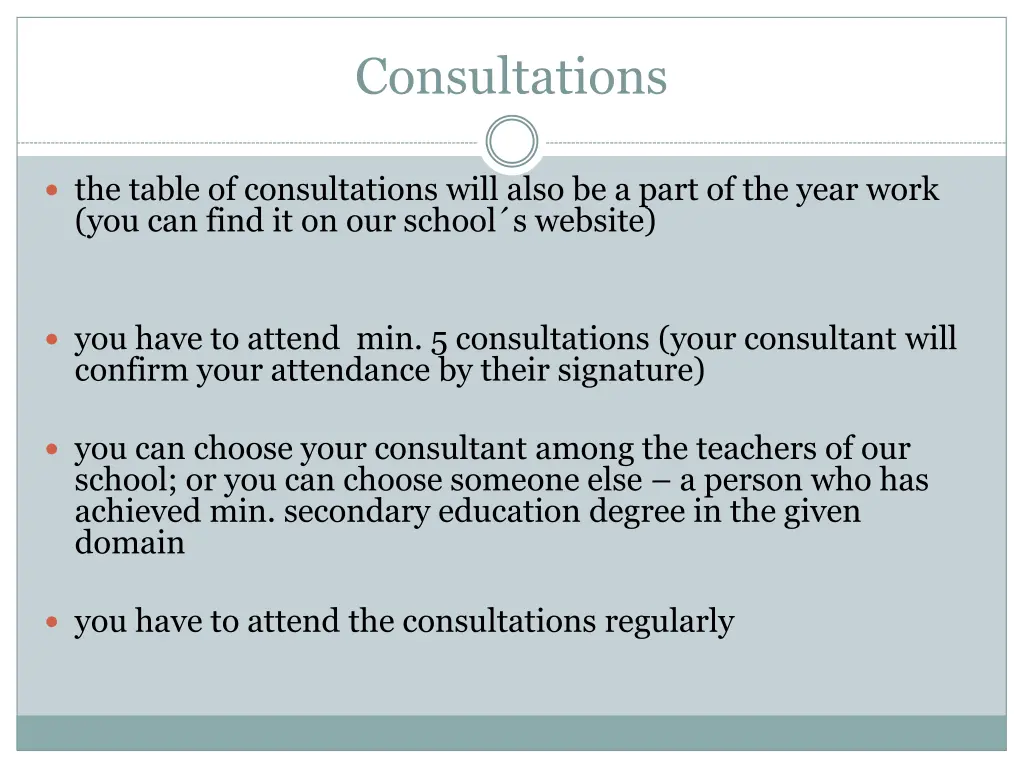 consultations