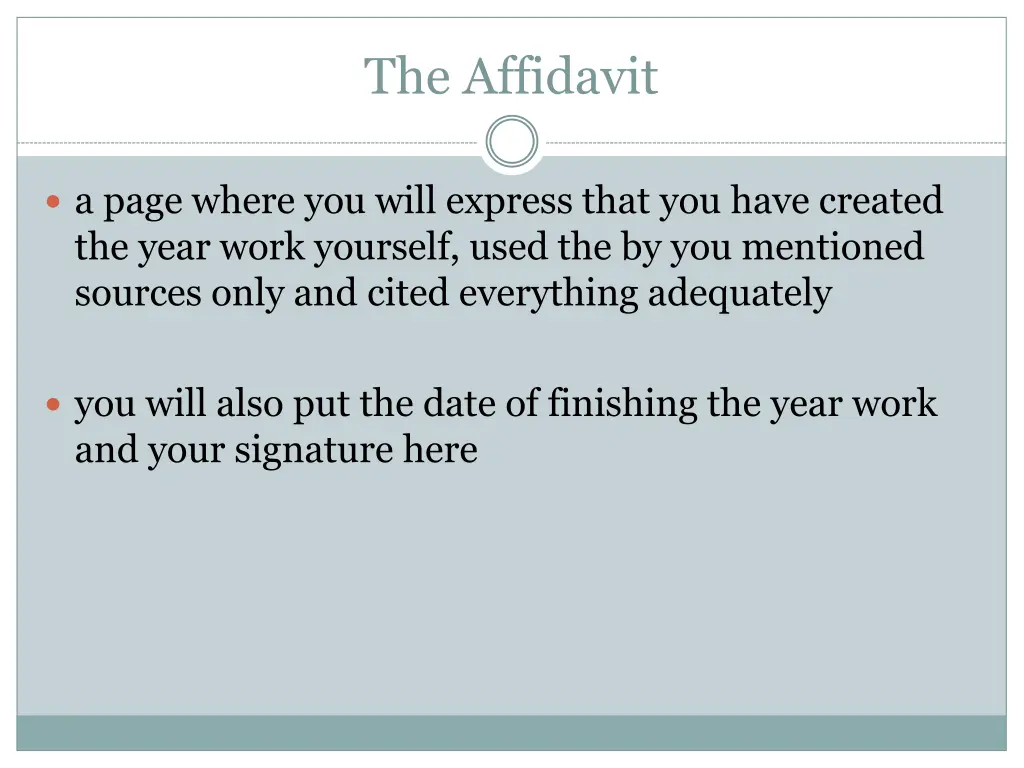 the affidavit