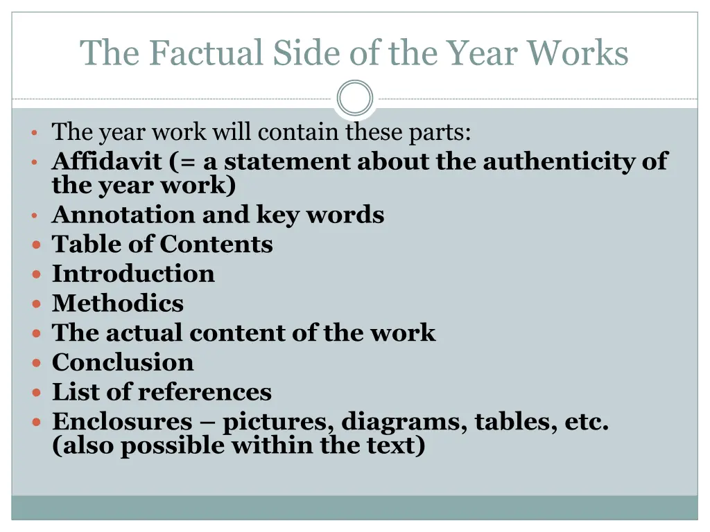 the factual side of the year works