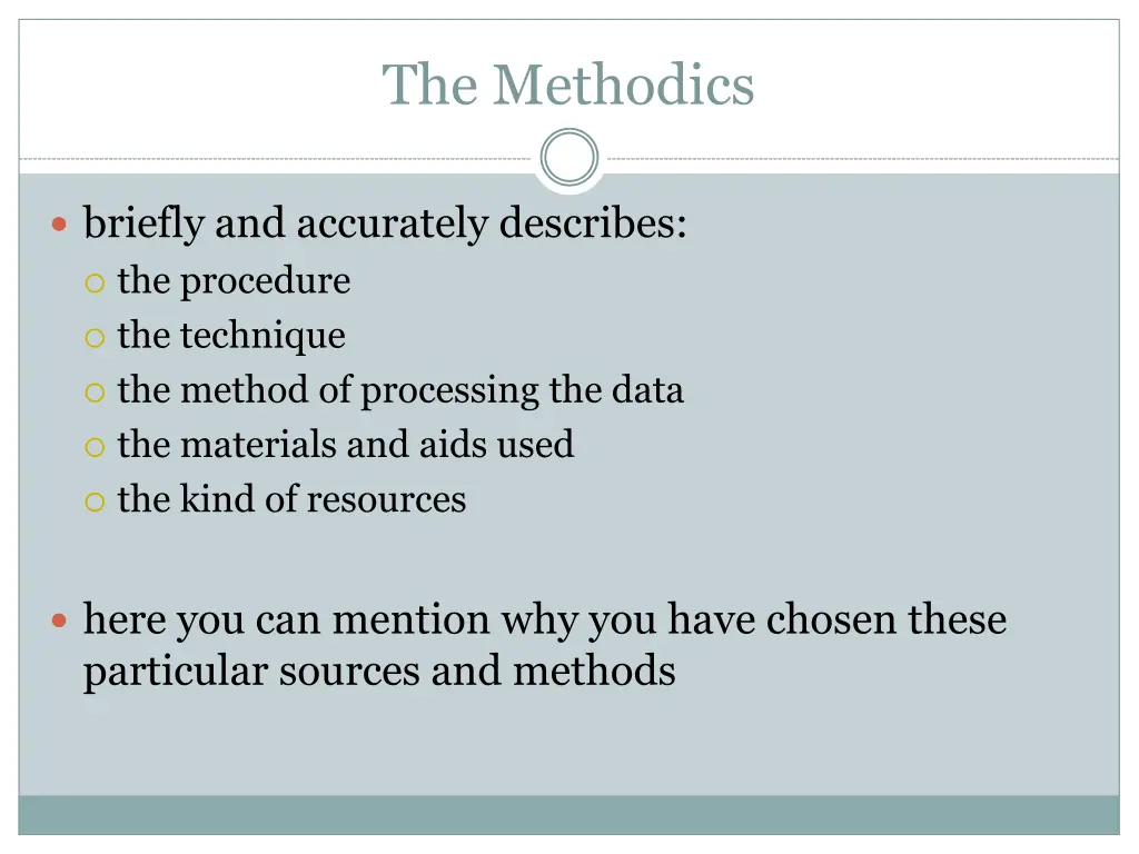 the methodics
