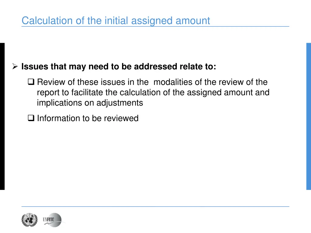 calculation of the initial assigned amount 1